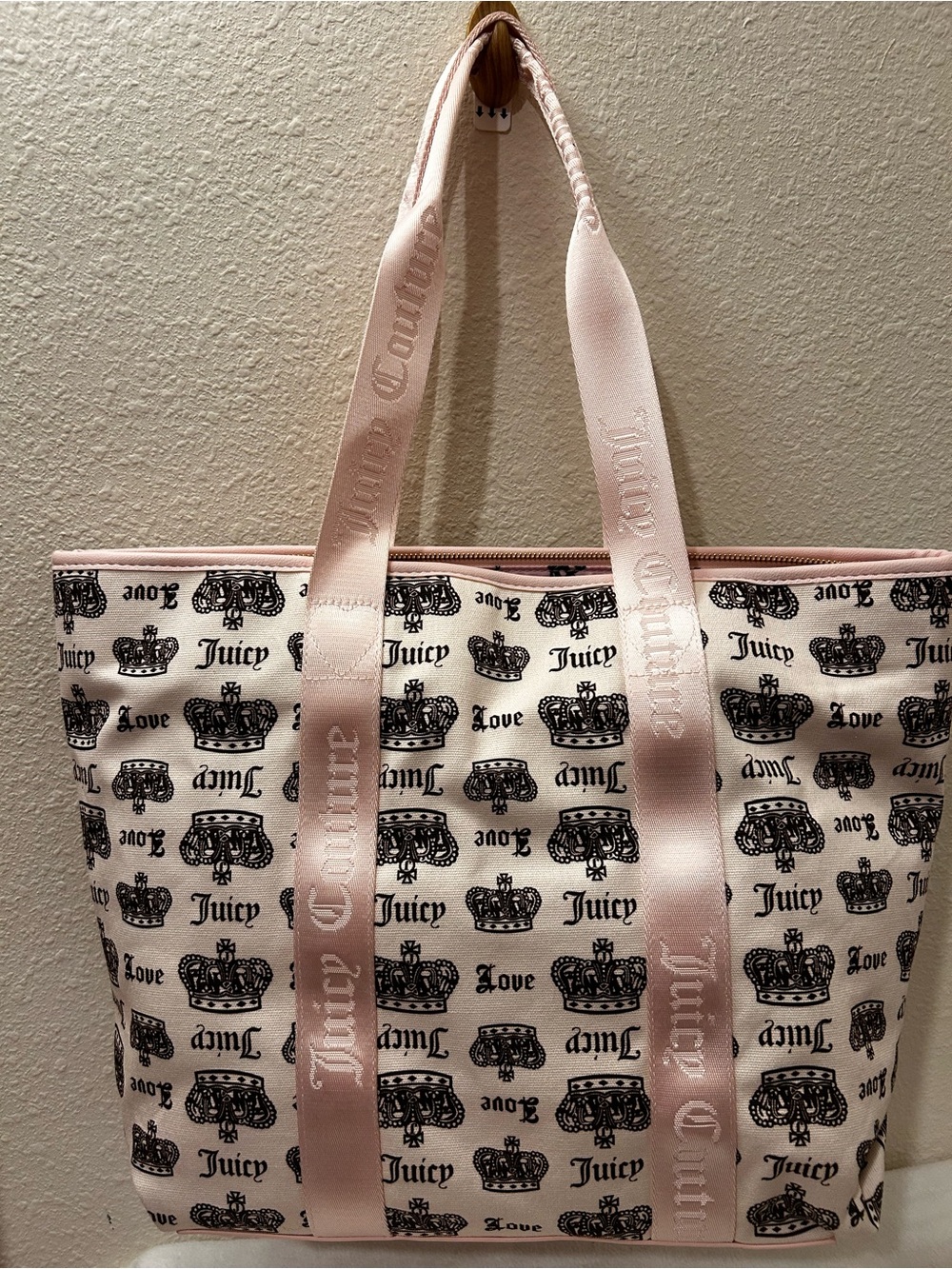 Juicy Couture Juicy Festival Tote Scotty Dog Cream Chocolate TikTok Viral Y2K - Picture 4 of 4